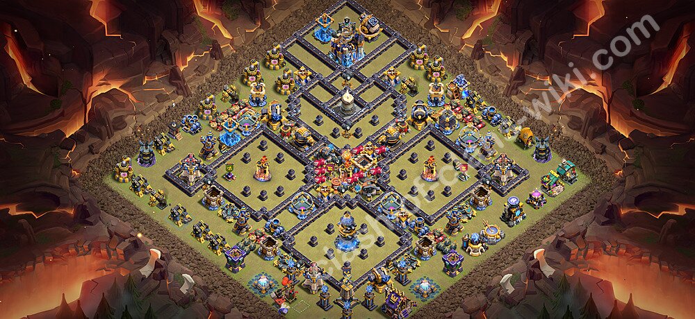 TH18 War Base Plan with Link, Anti Everything, Copy Town Hall 18 CWL Design 2026, #3586