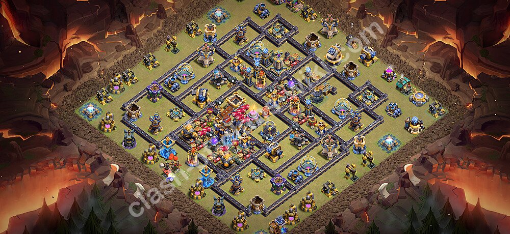 TH18 Anti 3 Stars War Base Plan with Link, Copy Town Hall 18 CWL Design 2026, #3587