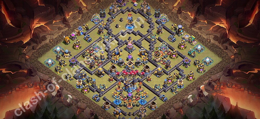TH18 War Base Plan with Link, Copy Town Hall 18 CWL Design 2026, #3588