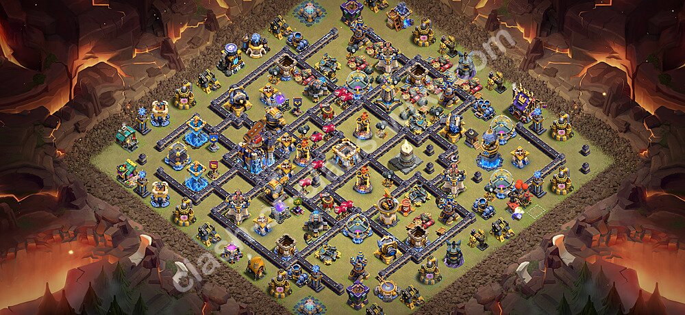 TH18 War Base Plan with Link, Anti Air / Electro Dragon, Copy Town Hall 18 CWL Design 2026, #3603