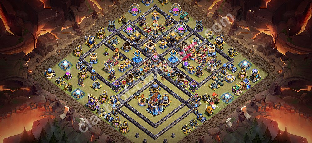 TH18 Anti 3 Stars War Base Plan with Link, Copy Town Hall 18 CWL Design 2026, #3609