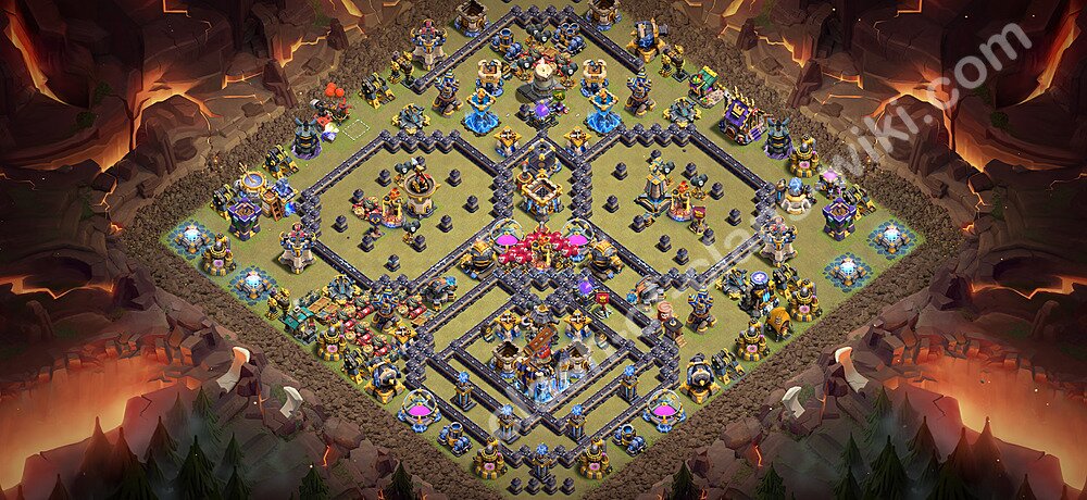 TH18 War Base Plan with Link, Anti Everything, Copy Town Hall 18 CWL Design 2026, #3610