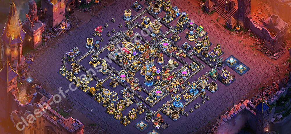 TH18 War Base Plan with Link, Legend League, Copy Town Hall 18 CWL Design 2026, #3611