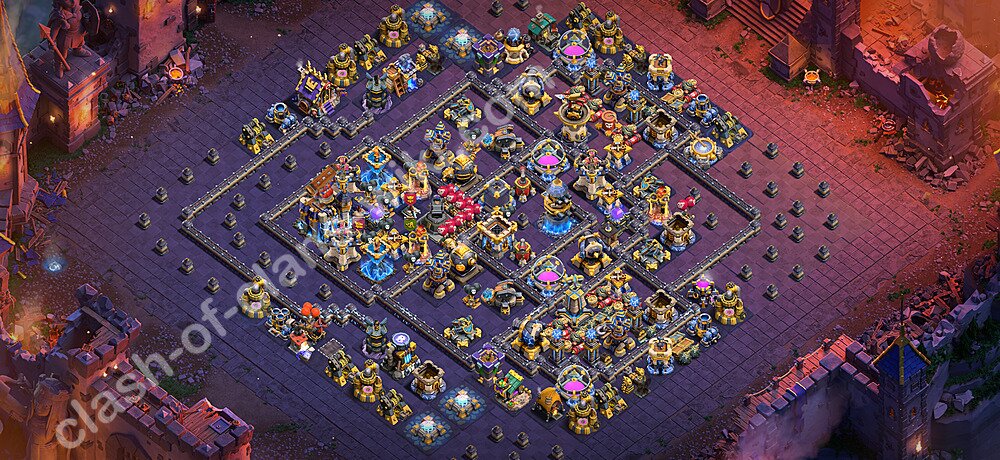 TH18 War Base Plan with Link, Copy Town Hall 18 CWL Design 2026, #3613