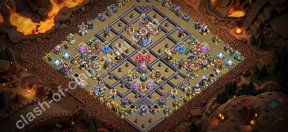 TH18 War Base Plan with Link, Copy Town Hall 18 CWL Design 2026, #3615