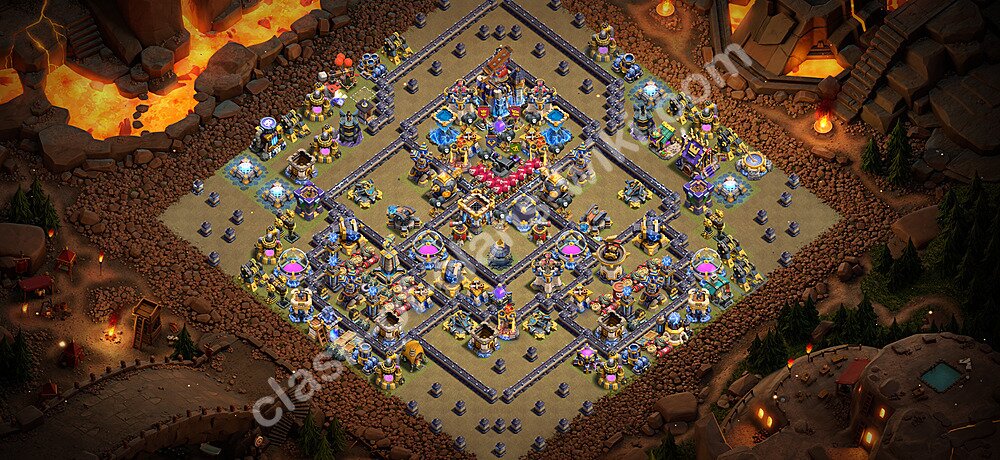 TH18 Anti 3 Stars War Base Plan with Link, Copy Town Hall 18 CWL Design 2026, #3616