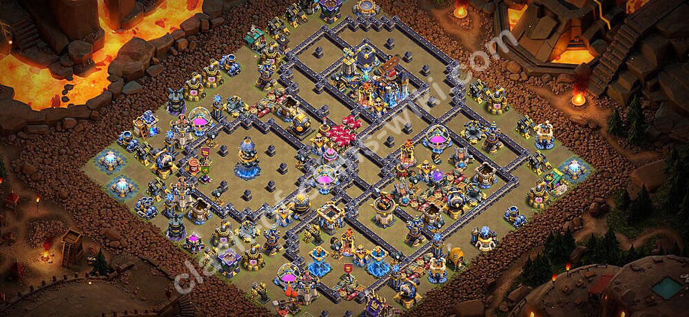 TH18 Anti 3 Stars War Base Plan with Link, Anti Everything, Copy Town Hall 18 CWL Design 2026, #3639