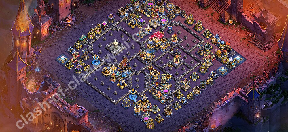 TH18 War Base Plan with Link, Copy Town Hall 18 CWL Design 2026, #3640