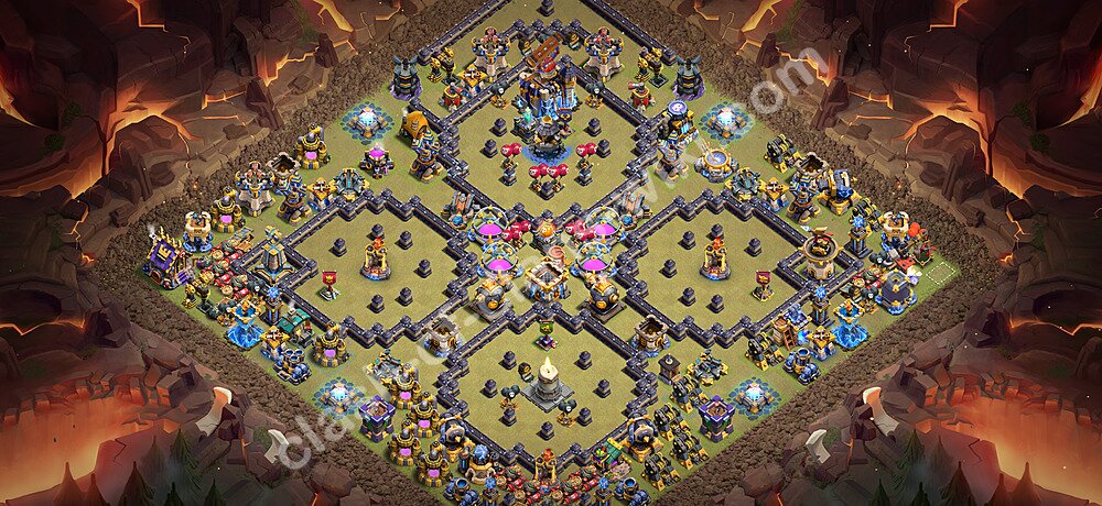 TH18 Anti 3 Stars War Base Plan with Link, Anti Everything, Copy Town Hall 18 CWL Design 2026, #3642