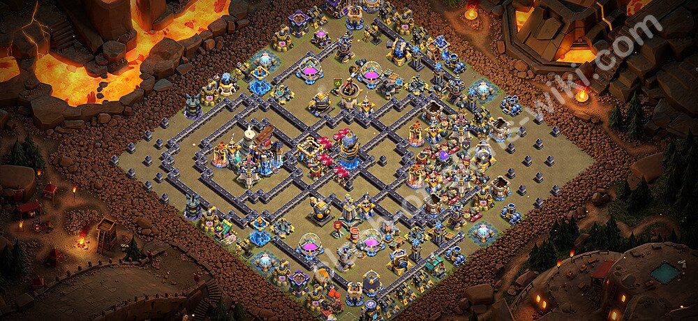 TH18 Anti 2 Stars War Base Plan with Link, Legend League, Copy Town Hall 18 CWL Design 2026, #3725
