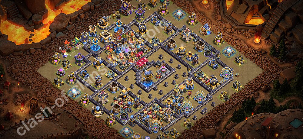 TH18 Anti 3 Stars War Base Plan with Link, Anti Everything, Copy Town Hall 18 CWL Design 2026, #3727