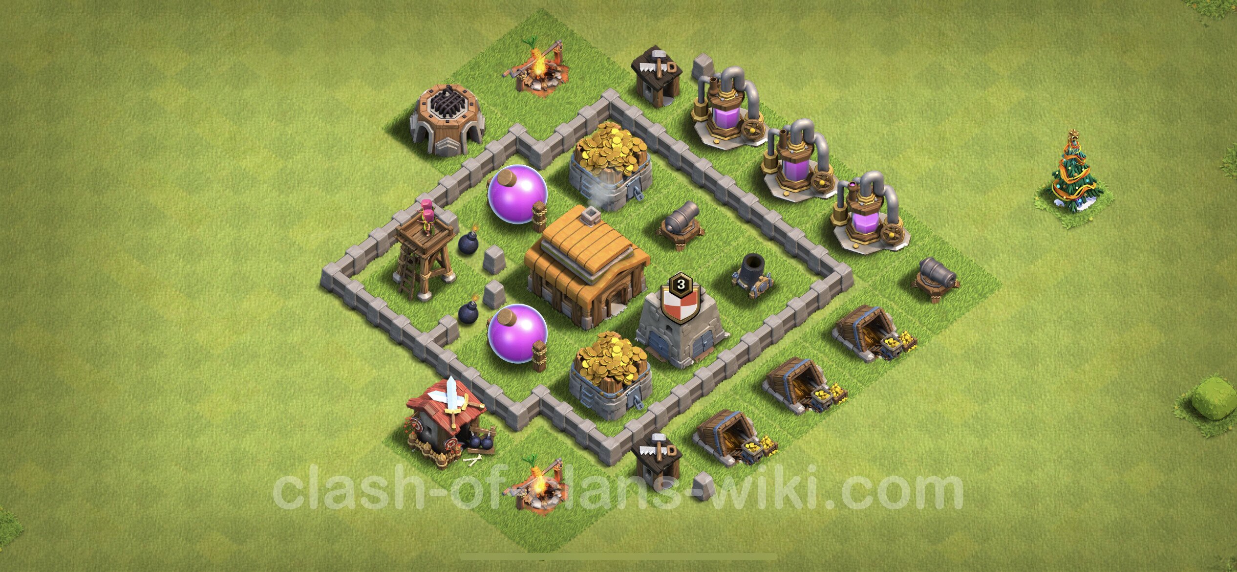 Clash Of Clans Rathaus Level 3 Beste Verteidigung clash-of-clans-wiki.com