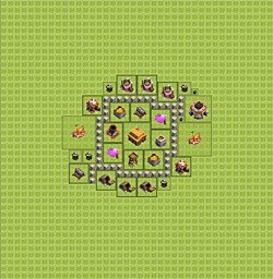 Base plan (layout), Town Hall Level 3 for trophies (defense) (#1)