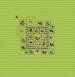 Base plan (layout), Town Hall Level 3 for trophies (defense) (#13)