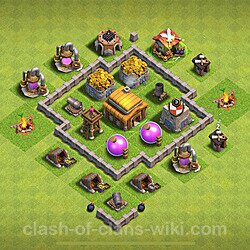 Base plan (layout), Town Hall Level 3 for trophies (defense) (#147)