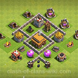 Base plan (layout), Town Hall Level 3 for trophies (defense) (#148)