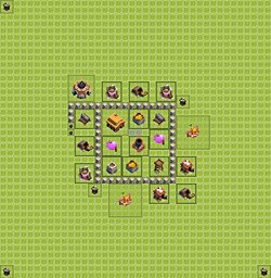 Расстановка базы Ратуша уровень 3 для набора кубков (#2)