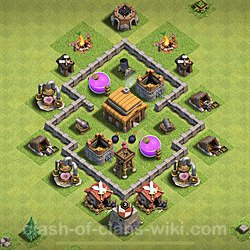 Base plan (layout), Town Hall Level 3 for trophies (defense) (#41)