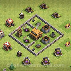 Base plan (layout), Town Hall Level 3 for trophies (defense) (#42)
