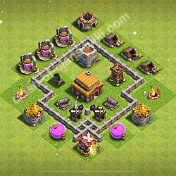 トロフィーコレクションの基本計画タウンホールレベル3, 異形45