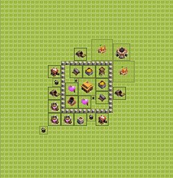 Base plan (layout), Town Hall Level 3 for trophies (defense) (#6)