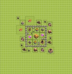 Base plan (layout), Town Hall Level 3 for trophies (defense) (#9)