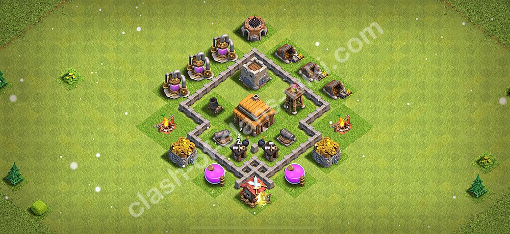 TH3 Anti 2 Stars Base Plan, Anti Everything, Town Hall 3 Base Design 2026, #45