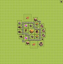 Base plan (layout), Town Hall Level 3 for farming (#3)