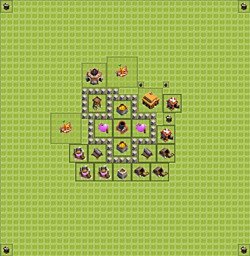 Base plan (layout), Town Hall Level 3 for farming (#4)