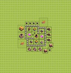 Base plan (layout), Town Hall Level 3 for farming (#8)