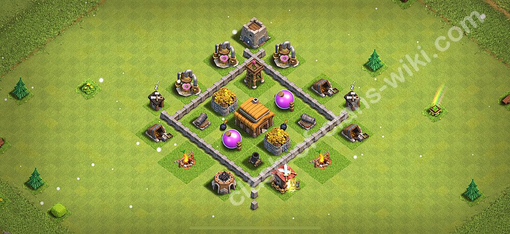 Maxato Municipio livello 3 Base, Anti 3 stelle - Miglior Disposizione villaggio per Farming COC 2026 TH3, #151