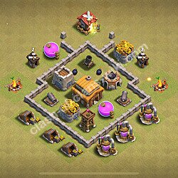 TH3 Anti 2 Stars War Base Plan, Anti Everything, Town Hall 3 CWL Design 2026, #2