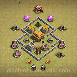 Base plan (layout), Town Hall Level 3 for clan wars (#29)
