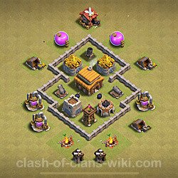 Base plan (layout), Town Hall Level 3 for clan wars (#29)