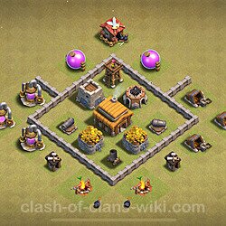 Base plan (layout), Town Hall Level 3 for clan wars (#30)