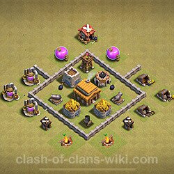 Base plan (layout), Town Hall Level 3 for clan wars (#30)