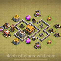 Base plan (layout), Town Hall Level 3 for clan wars (#31)