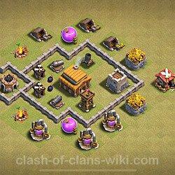 Base plan (layout), Town Hall Level 3 for clan wars (#33)