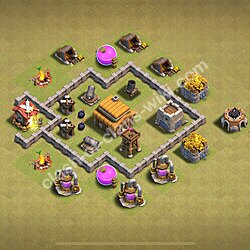 TH3 War Base Plan, Anti 2 Stars, Anti Everything, Town Hall 3 CWL Design 2026, #33
