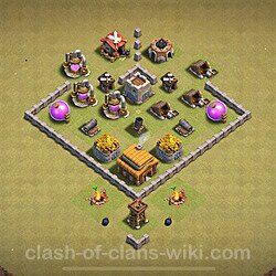 Base plan (layout), Town Hall Level 3 for clan wars (#34)