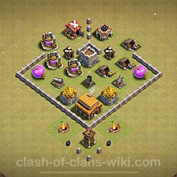 Base plan (layout), Town Hall Level 3 for clan wars (#34)