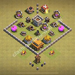 TH3 War Base Plan, Anti Everything, Hybrid, Town Hall 3 CWL Design 2026, #34
