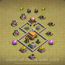 Base plan (layout), Town Hall Level 3 for clan wars (#35)