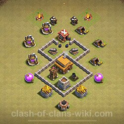 Base plan (layout), Town Hall Level 3 for clan wars (#35)