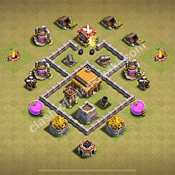 TH3 Anti 3 Stars War Base Plan, Town Hall 3 CWL Design 2026, #35