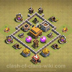 Base plan (layout), Town Hall Level 3 for clan wars (#37)