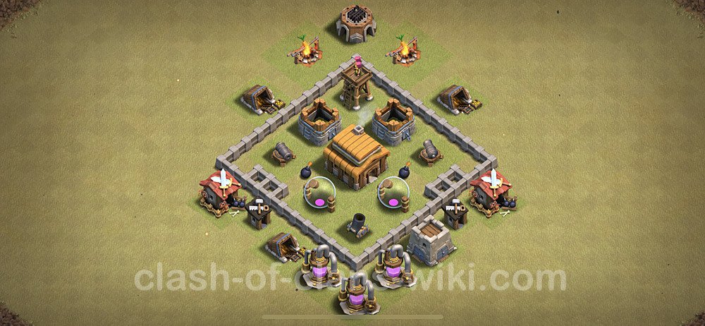 Die Clan War Base RH3 - COC Rathaus Level 3 Kriegsbase (CK / CW), #23