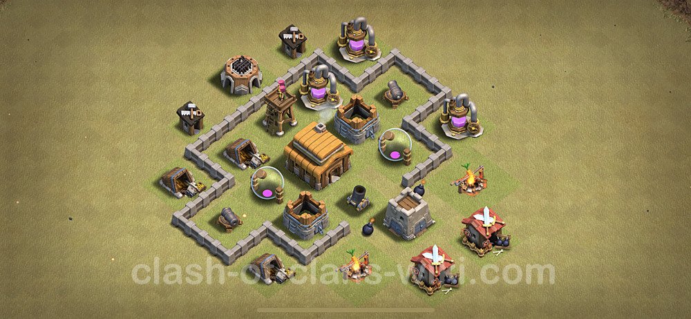 Die Clan War Base RH3, Hybrid - COC Rathaus Level 3 Kriegsbase (CK / CW), #24