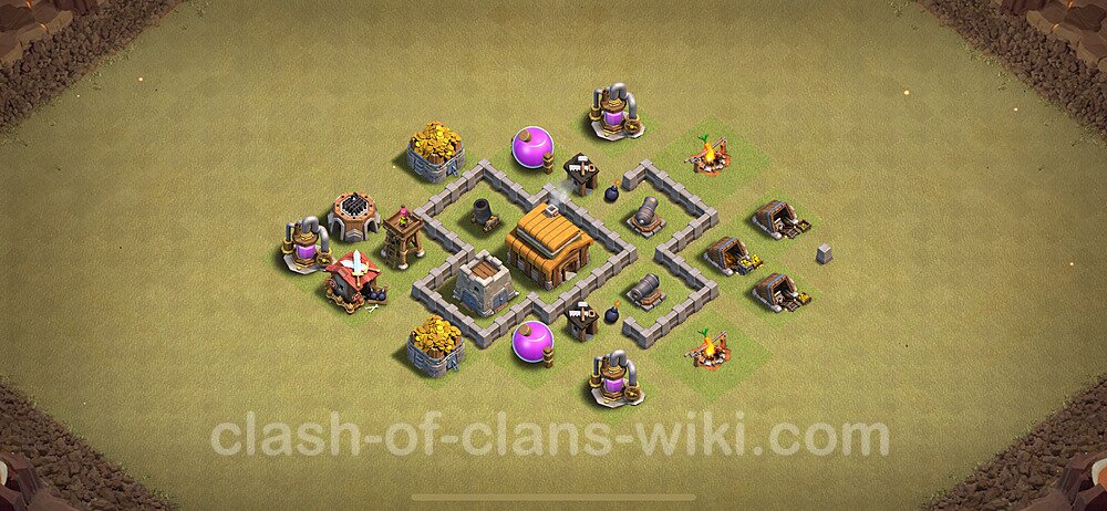 TH3 War Base Plan, Anti 3 Stars, Anti Everything, Town Hall 3 CWL Design 2024, #31