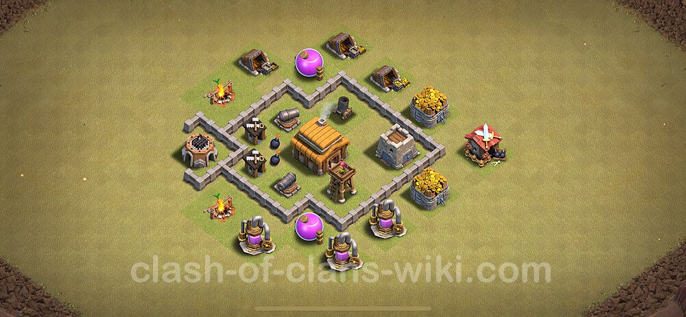 TH3 War Base Plan, Anti 2 Stars, Anti Everything, Town Hall 3 CWL Design 2024, #33